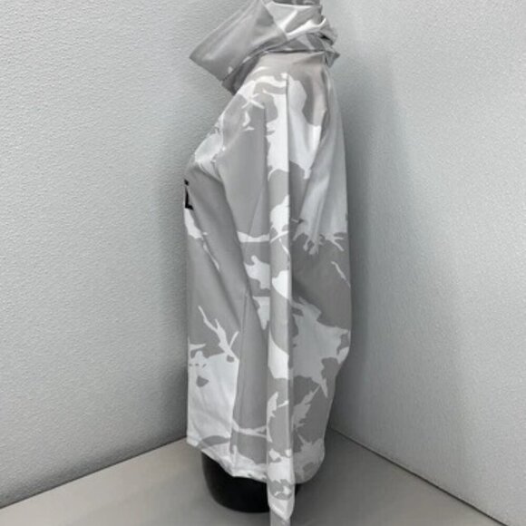 NEW DOPE Womens T-Shirt Grey/White Size S Snuggle 2X Camo Turtleneck Long Sleeve - Picture 11 of 12